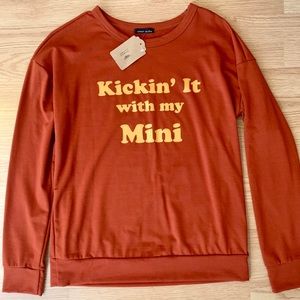 Kicking it with my mini sweater